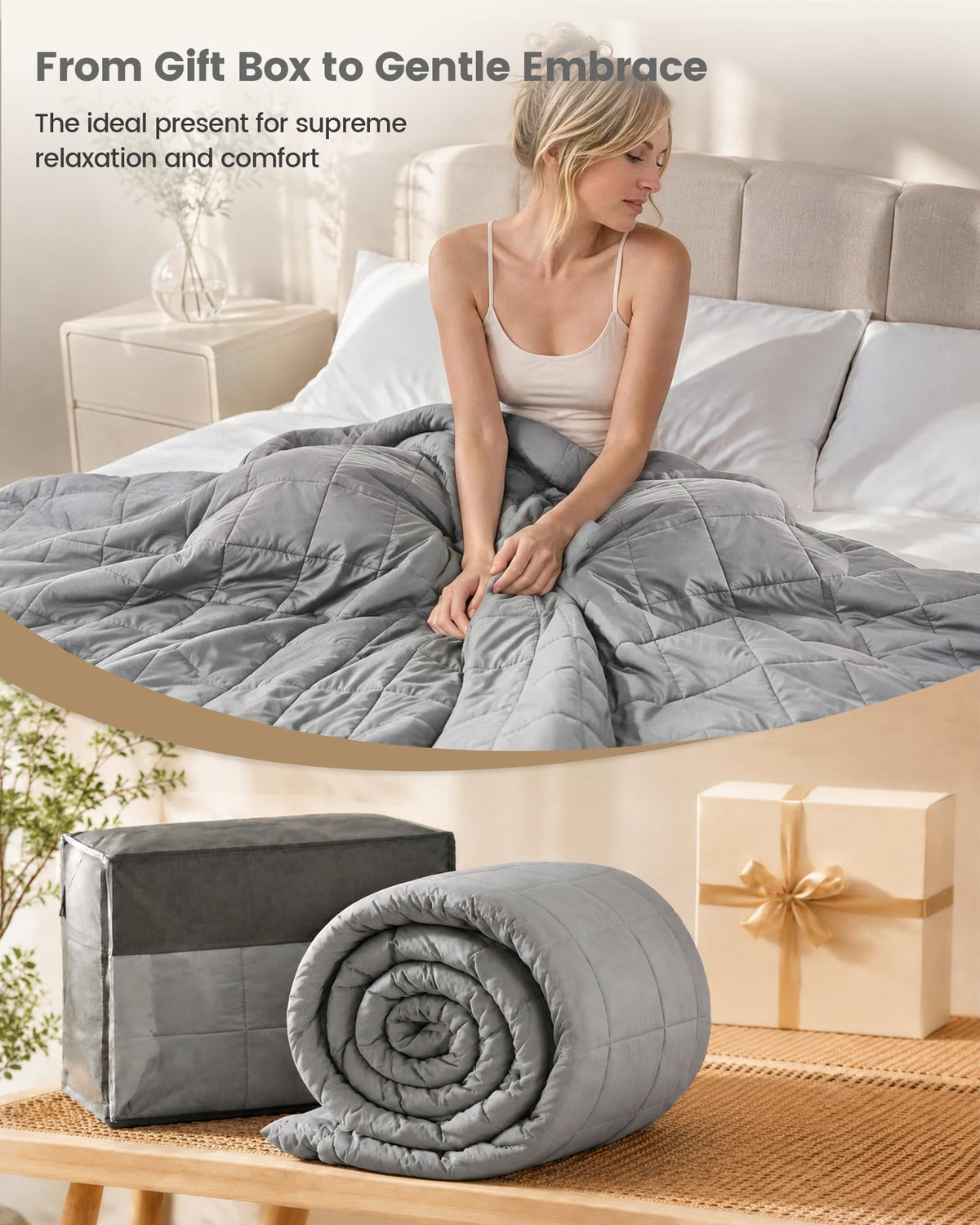 Good Nite Weighted Blanket Adults 8 kg For Better Sleep Stress Relief