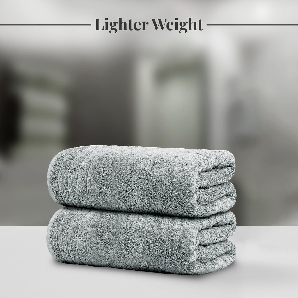 Tens Towels 4 Piece Extra Large Bath Towels 30 x 60 Inches, Dark Grey
