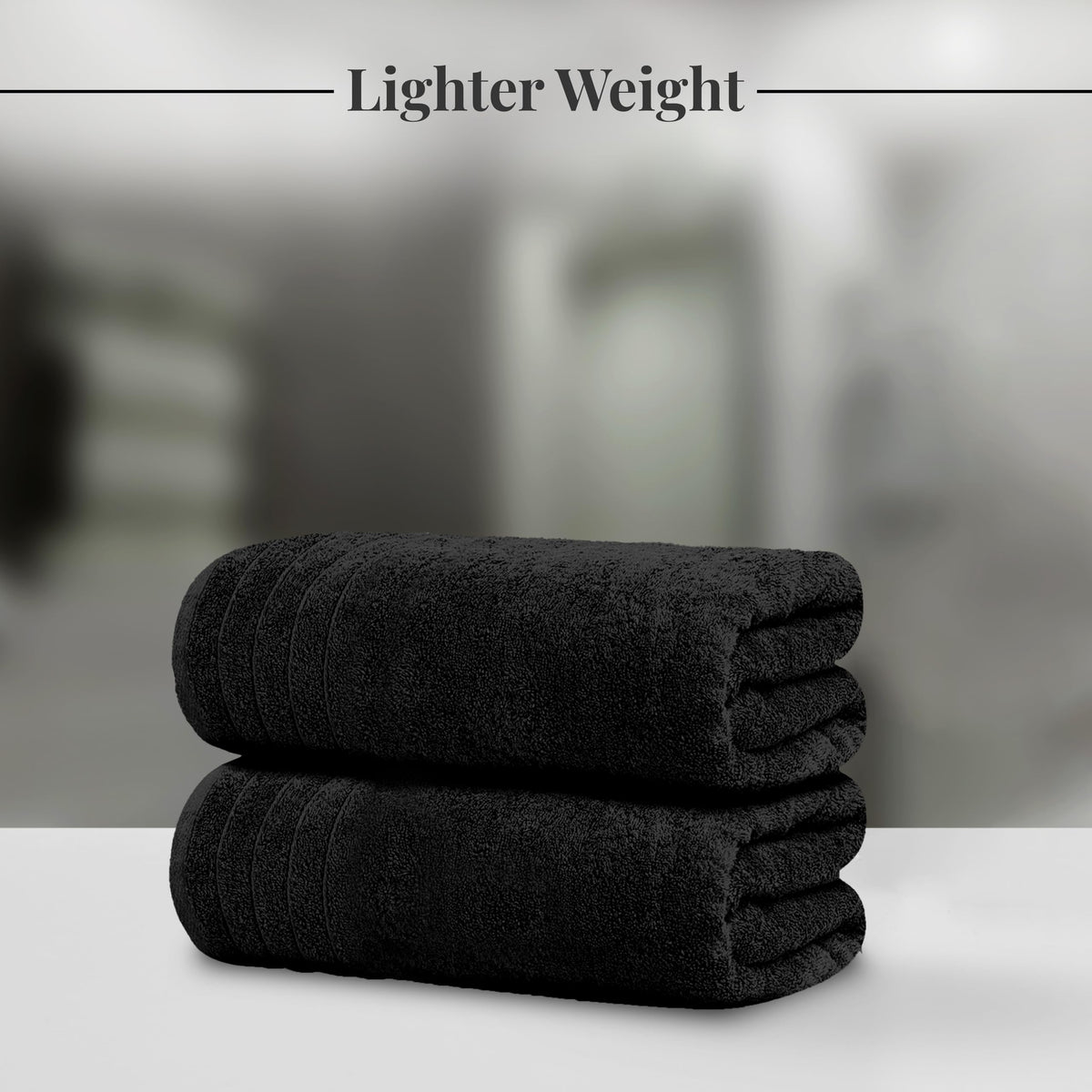 Tens Towels 4 Piece Extra Large Bath Towels 30 x 60 Inches, Dark Grey