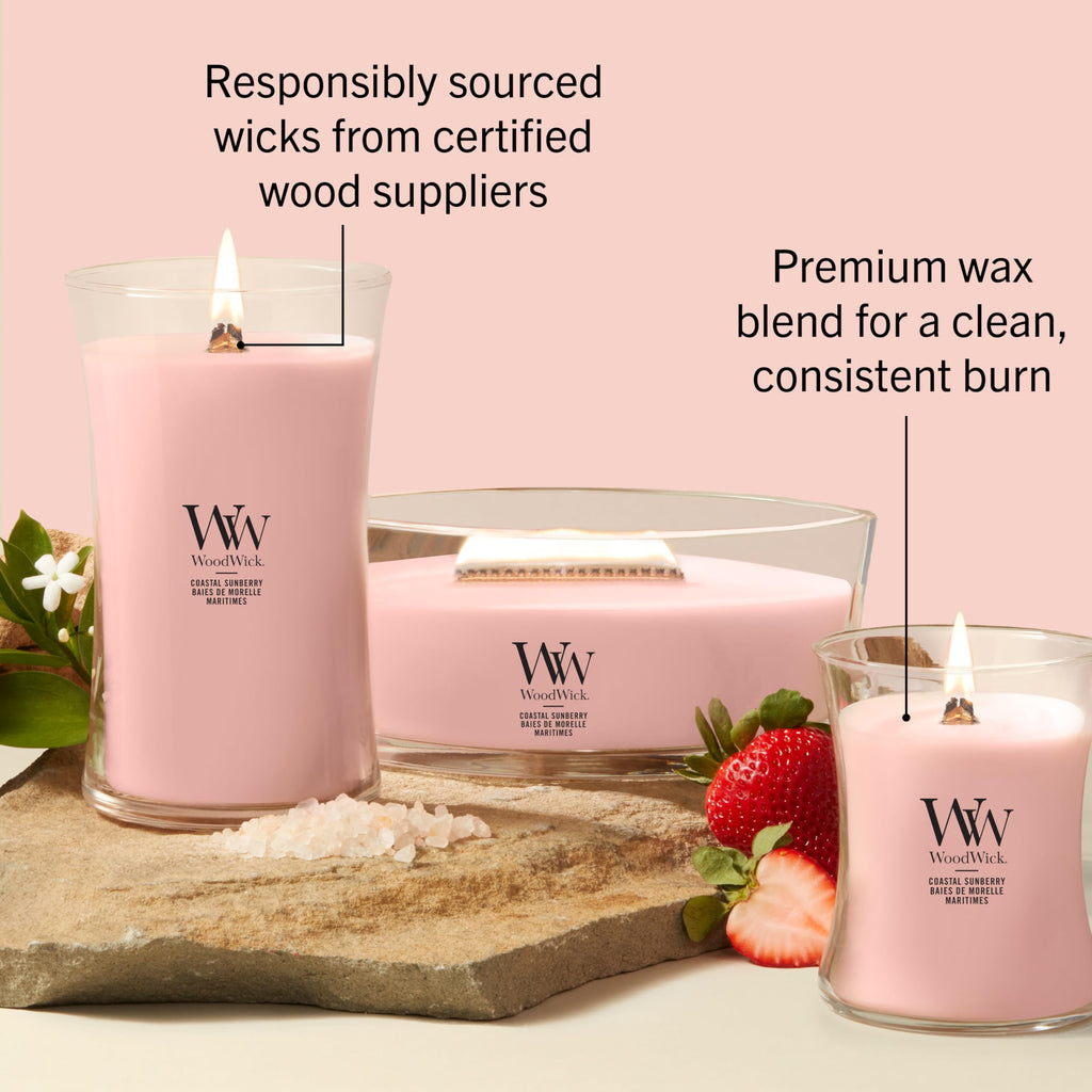 WoodWick Ellipse Scented Candle | Fireside | with Crackling Wick | Burn Time: Up to 50 Hours