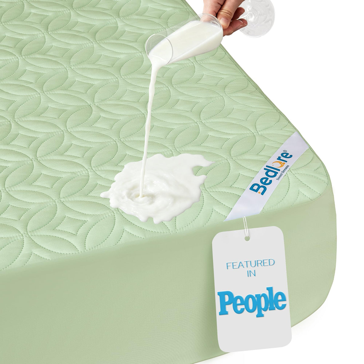 BEDLORE Waterproof Mattress Protector, Queen Size Mattress Pad Noiseless