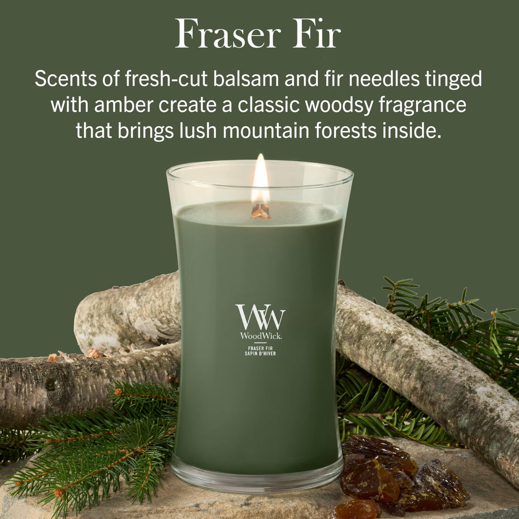 Woodwick Ellipse Scented Candle | Fraser Fir | with Crackling Wick | Burn Time: Up to 50 Hours