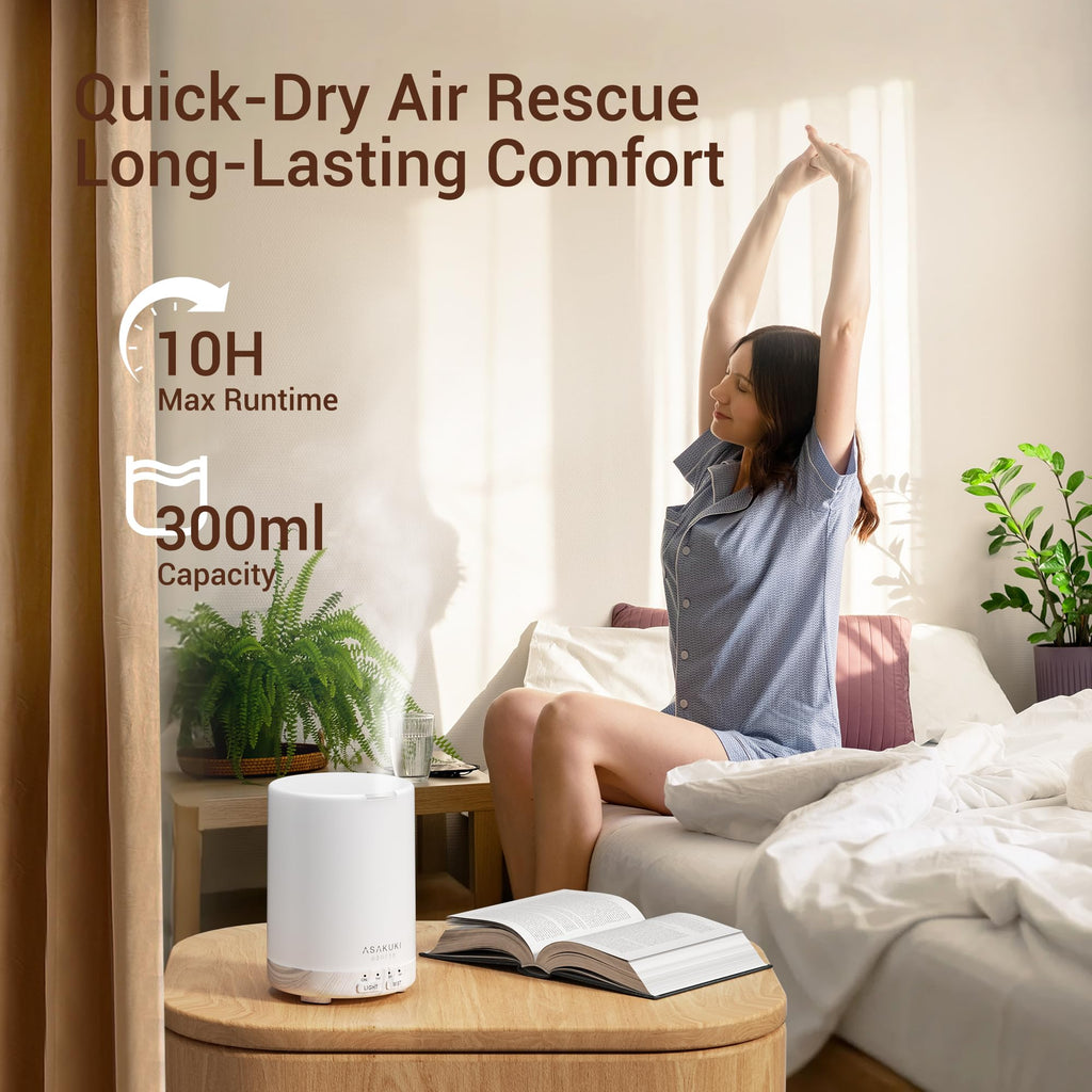 ASAKUKI Essential Oil Diffuser – 300ml