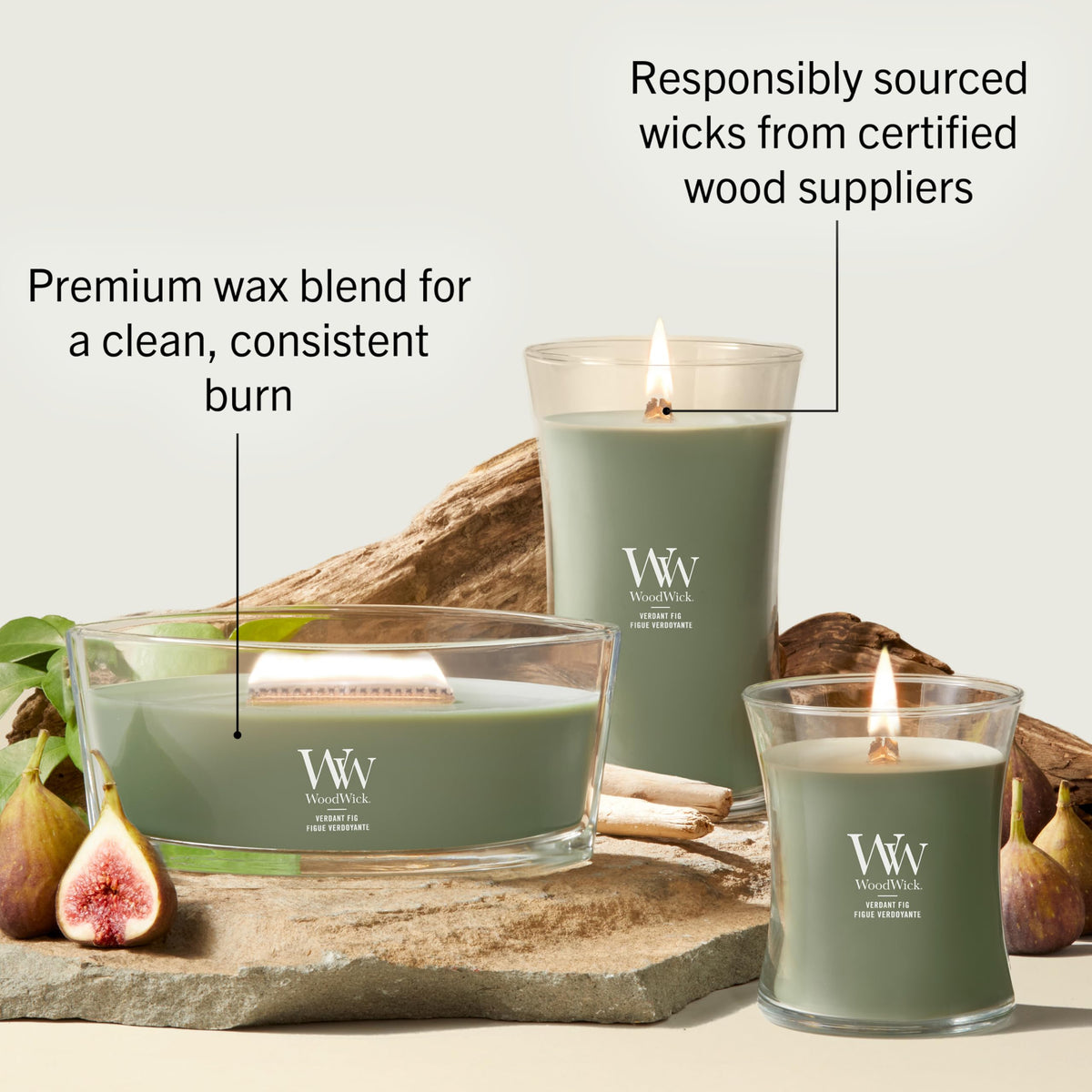 Woodwick Ellipse Scented Candle | Fraser Fir | with Crackling Wick | Burn Time: Up to 50 Hours