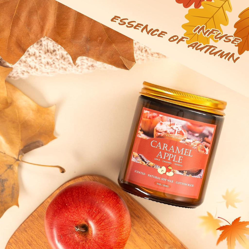 FF FRAGRFLOWING Autumn Candle, 6-Pack Soy Wax Scented Candles