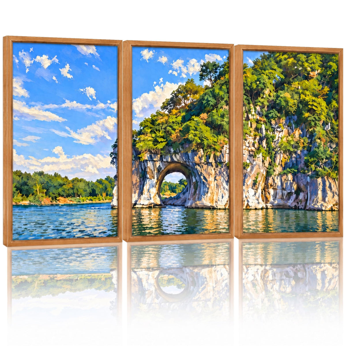 Framed Monet Wall Art Set of 3, Impressionist Botanical Floral Canvas Wall Decor, Vintage Cottagecore Artwork Paintings, Nature Landscape Flowers Prints for Living Room Bedroom, 30 x 40 cm x 3
