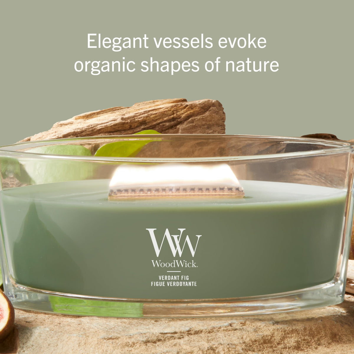 Woodwick Ellipse Scented Candle | Fraser Fir | with Crackling Wick | Burn Time: Up to 50 Hours