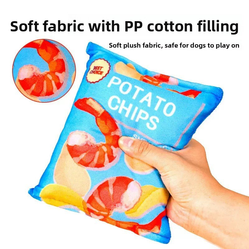 Plush Squeaky Potato Chip Pet Toys