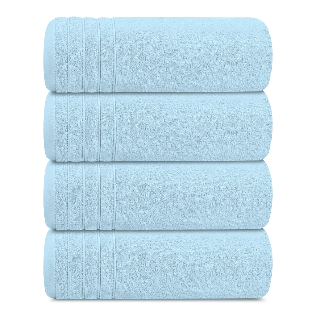 Tens Towels 4 Piece Extra Large Bath Towels 30 x 60 Inches, Dark Grey