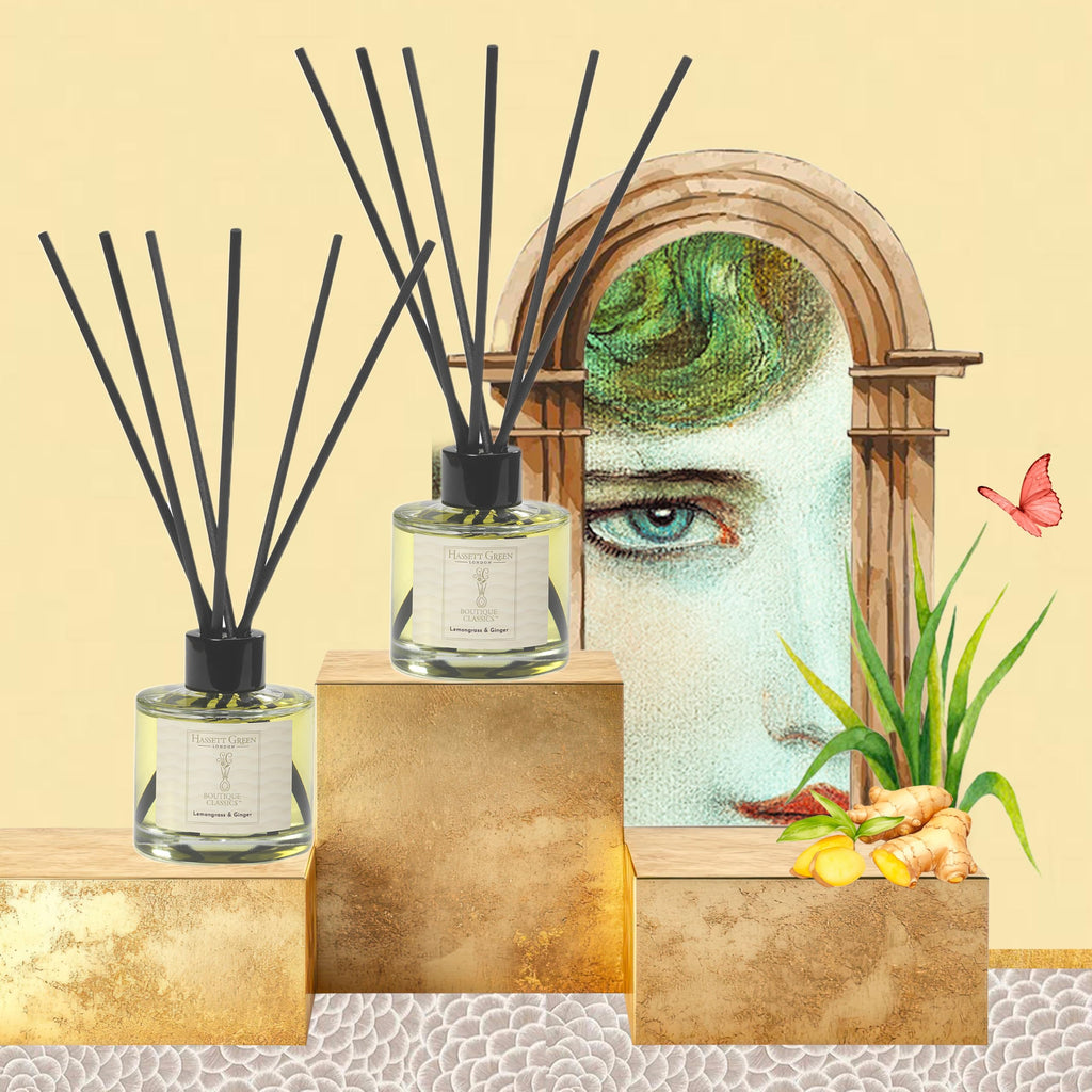 Hassett Green London Boutique Classics Damask Rose & Oud - Reed Diffuser Duo Set - 2 x 125ml - Reduced Packaging