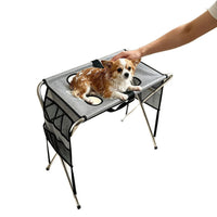 Foldable Stainless Steel Pet Grooming Table for Small Dogs