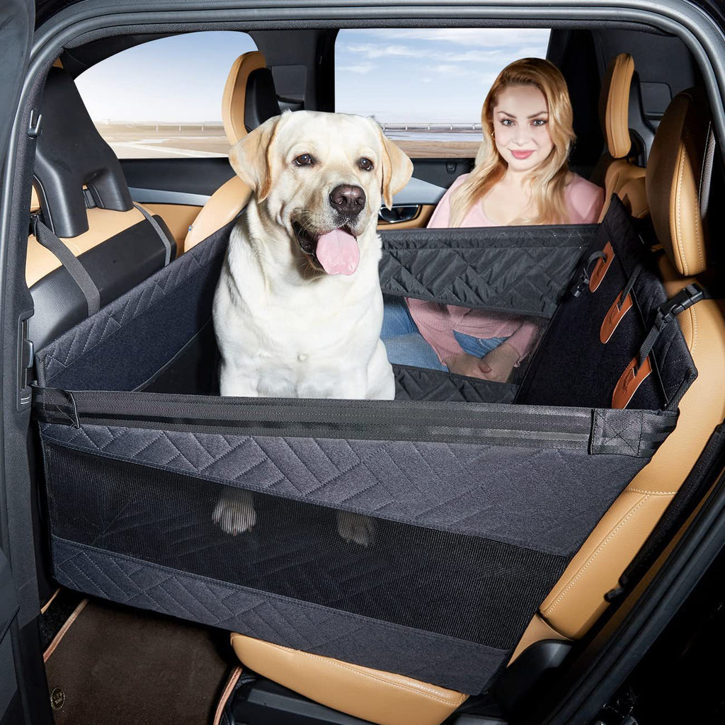 Heavy-Duty Waterproof Polyester Front Seat Car Cover for Dogs Travel Safety Pet Mat