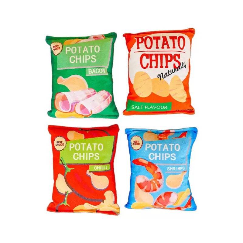 Plush Squeaky Potato Chip Pet Toys