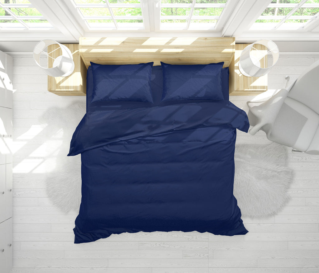 Duvet Quilt Cover 200TC Egyptian Cotton 3PC Bedding Set Single Double King Super