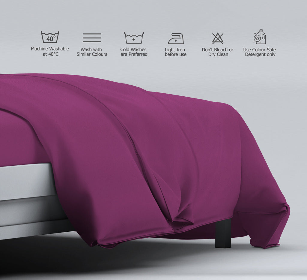 Duvet Quilt Cover 200TC Egyptian Cotton 3PC Bedding Set Single Double King Super