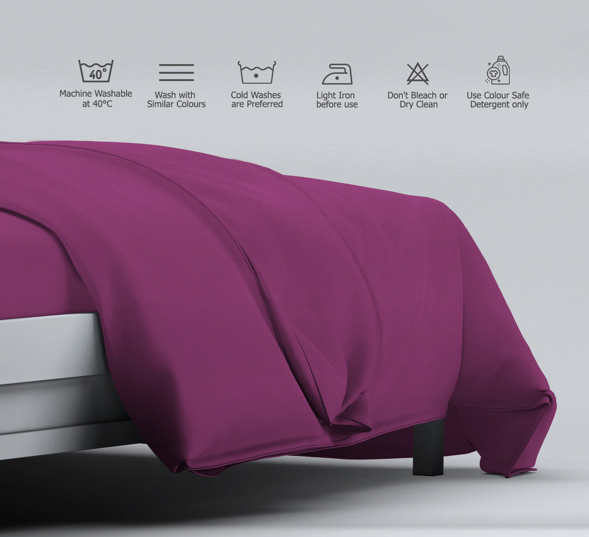 Duvet Quilt Cover 200TC Egyptian Cotton 3PC Bedding Set Single Double King Super