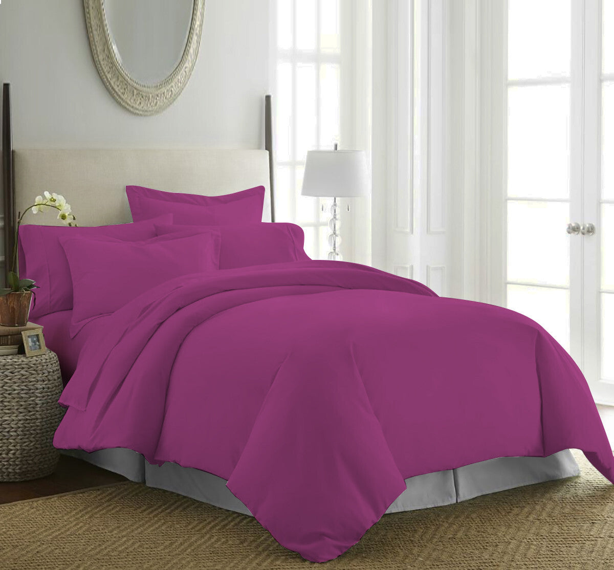 Duvet Quilt Cover 200TC Egyptian Cotton 3PC Bedding Set Single Double King Super