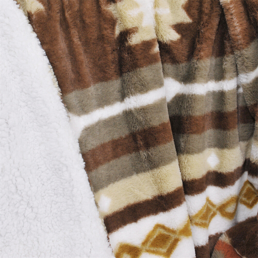 Southwest Sherpa Fleece Throw Blanket – Ultra Soft Reversible & Cozy Plush Gifts