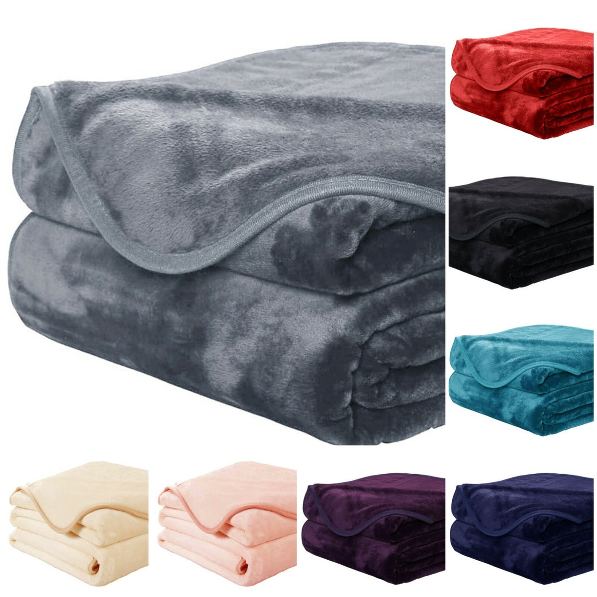 FAUX FUR THROW BLANKET LUXURY SOFA BED FLEECE SOFT WARM DOUBLE, KING LARGE SIZE