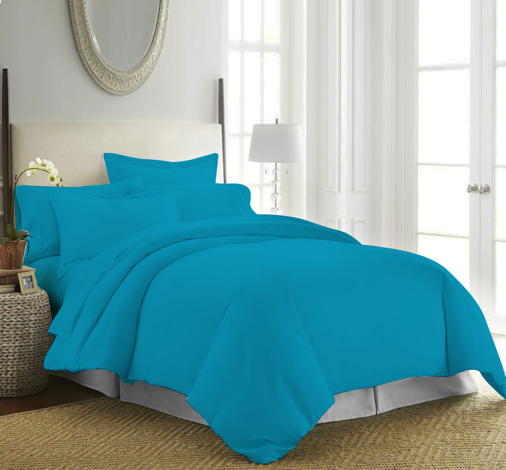 Duvet Quilt Cover 200TC Egyptian Cotton 3PC Bedding Set Single Double King Super