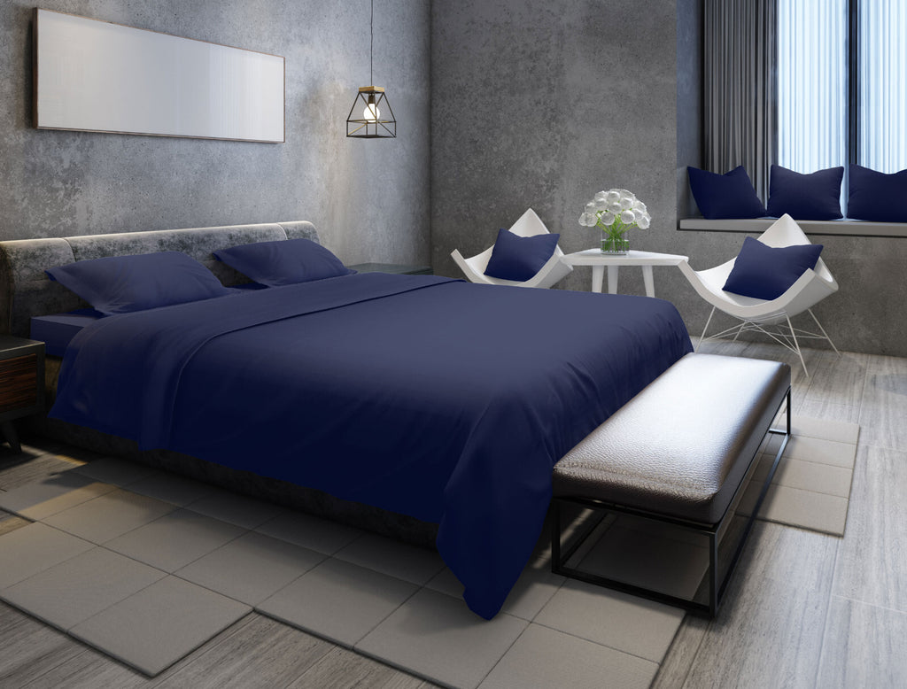 Duvet Quilt Cover 200TC Egyptian Cotton 3PC Bedding Set Single Double King Super