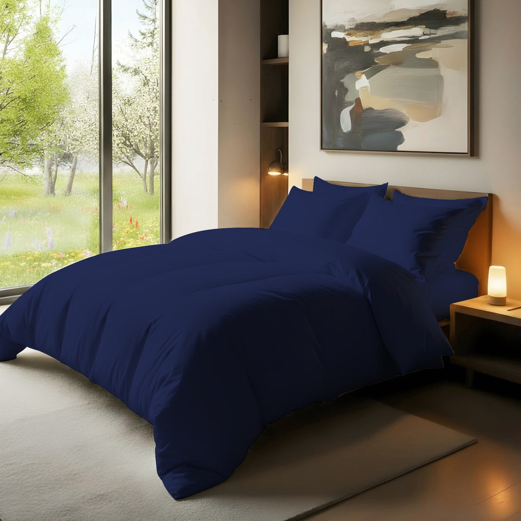 Duvet Quilt Cover 200TC Egyptian Cotton 3PC Bedding Set Single Double King Super