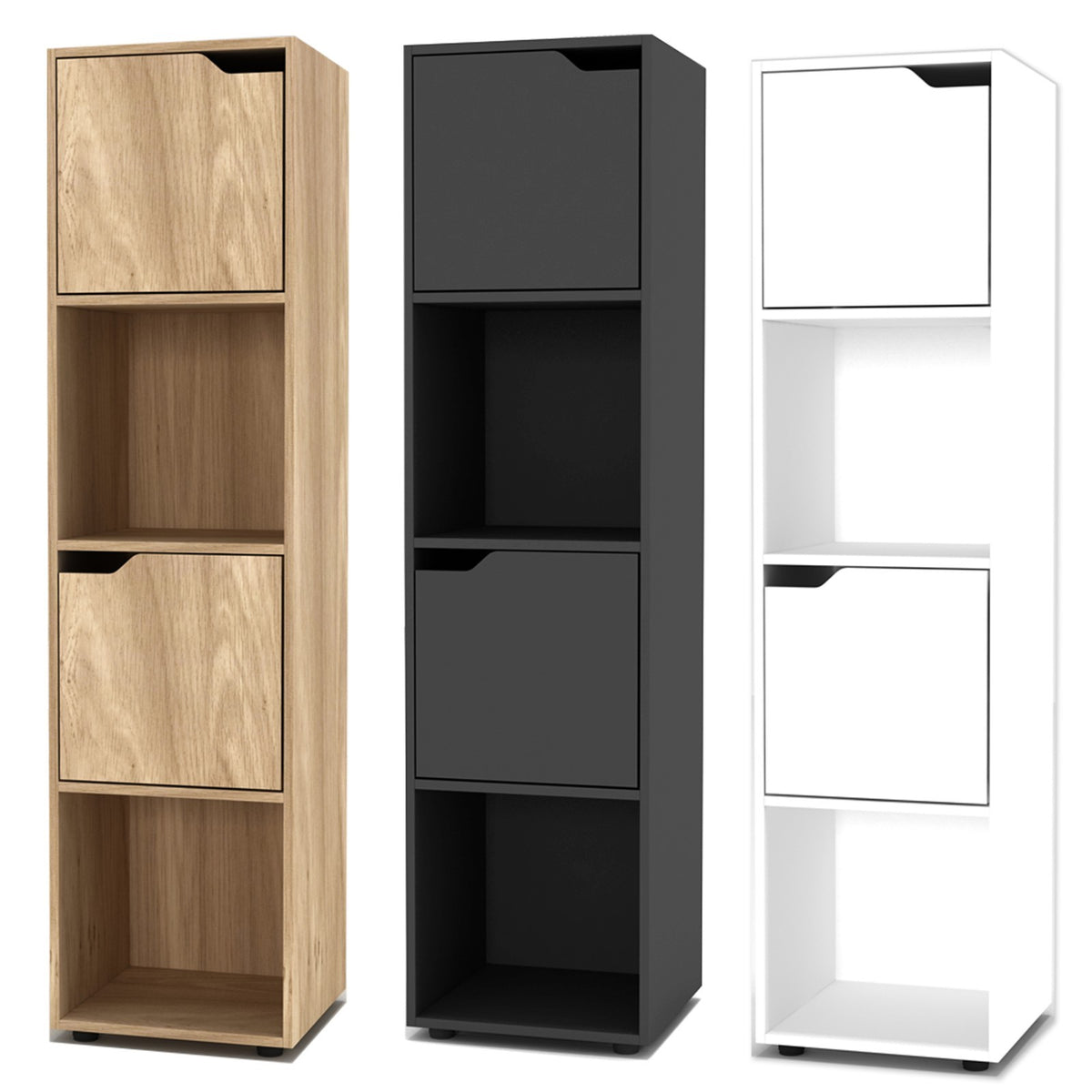 Cube Bookcase Shelving Display Shelf Storage Unit Wooden Door Organiser Cupboard