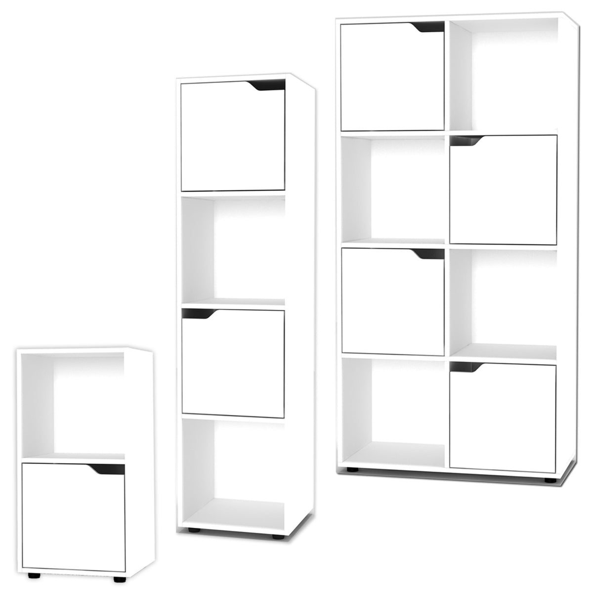 Cube Bookcase Shelving Display Shelf Storage Unit Wooden Door Organiser Cupboard