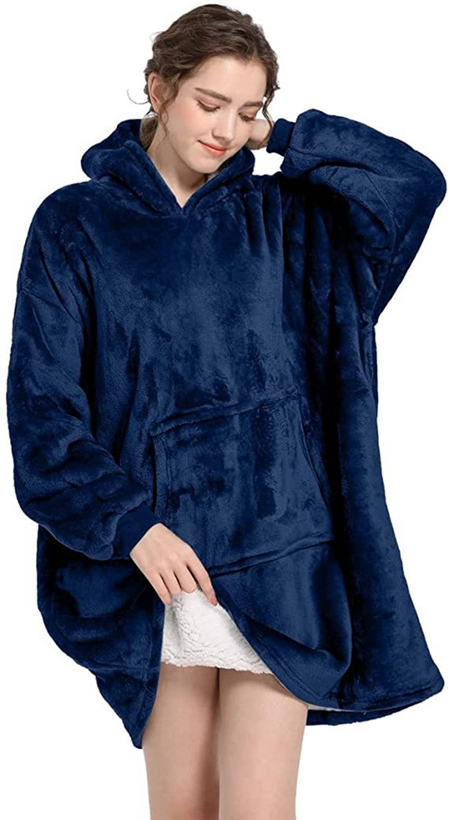 Adult Super Soft Fleece Hooded Snuggle Blanket Hoodie Warm Hoodie Nightwear Gift