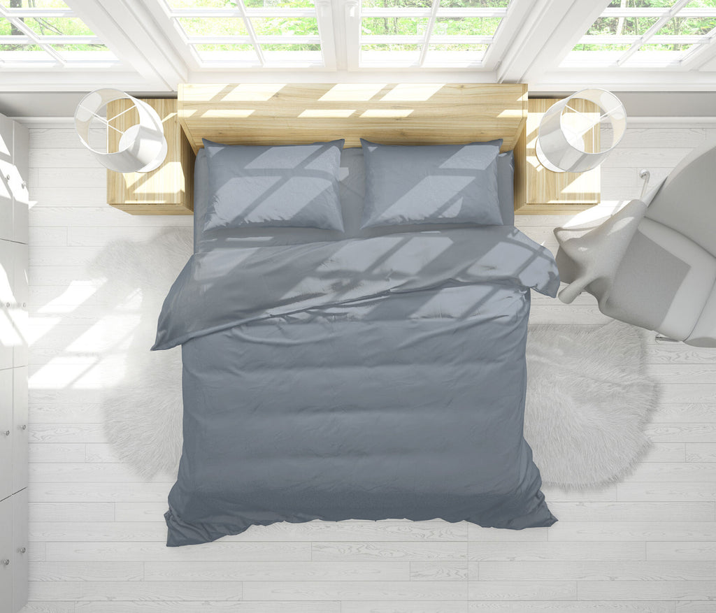 Duvet Quilt Cover 200TC Egyptian Cotton 3PC Bedding Set Single Double King Super