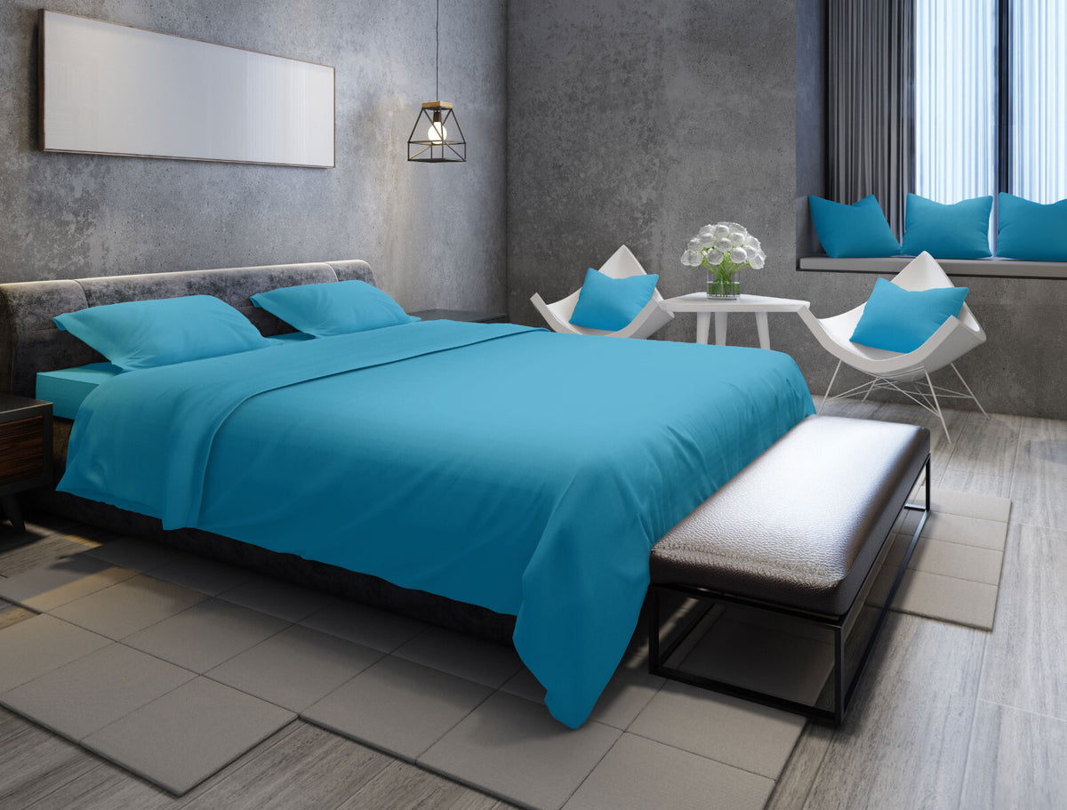 Duvet Quilt Cover 200TC Egyptian Cotton 3PC Bedding Set Single Double King Super
