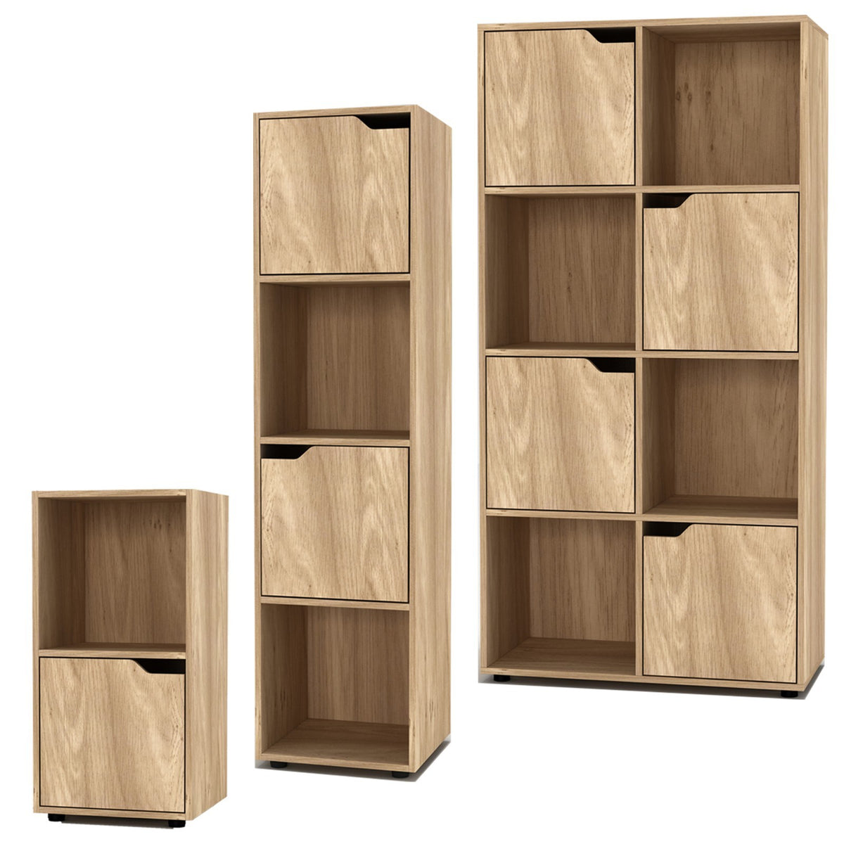 Cube Bookcase Shelving Display Shelf Storage Unit Wooden Door Organiser Cupboard