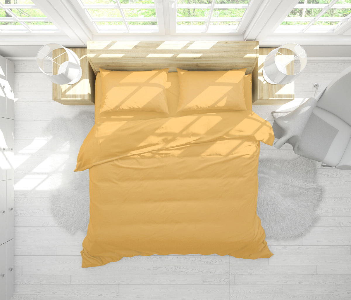 Duvet Quilt Cover 200TC Egyptian Cotton 3PC Bedding Set Single Double King Super