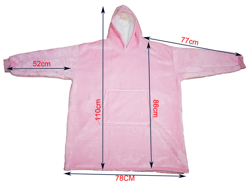 Adult Super Soft Fleece Hooded Snuggle Blanket Hoodie Warm Hoodie Nightwear Gift