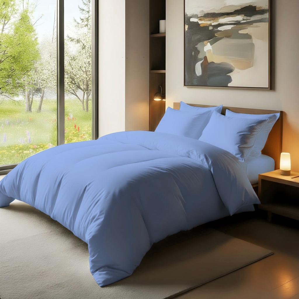 Duvet Quilt Cover 200TC Egyptian Cotton 3PC Bedding Set Single Double King Super