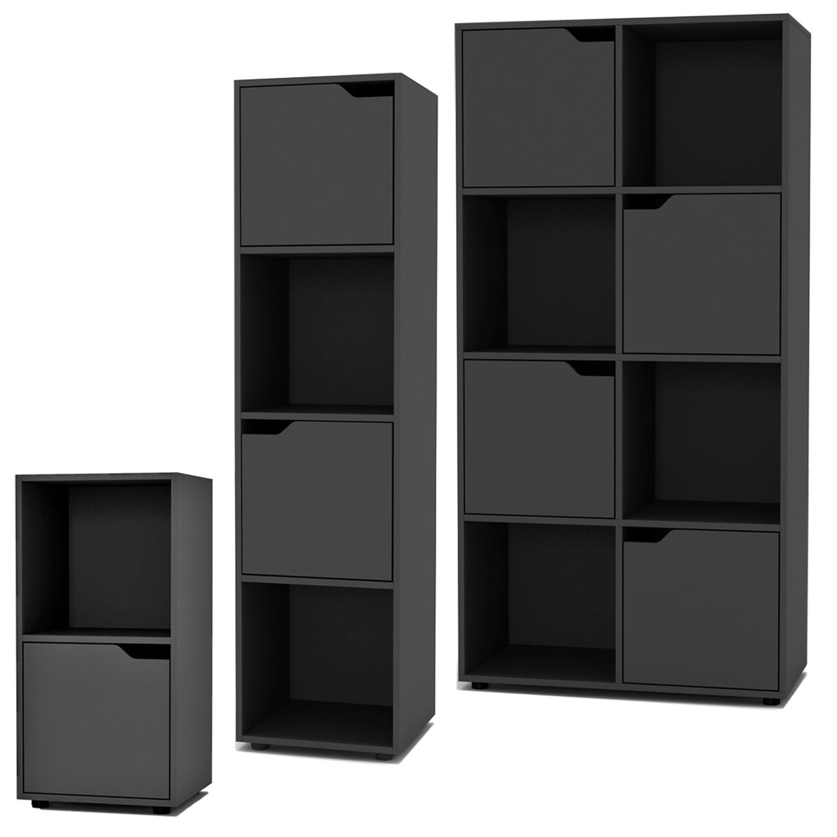 Cube Bookcase Shelving Display Shelf Storage Unit Wooden Door Organiser Cupboard
