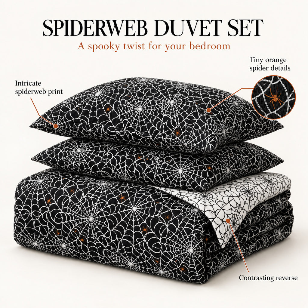 Damask Halloween Duvet Cover Reversible Bedding Set Quilt Cover + Pillowcases