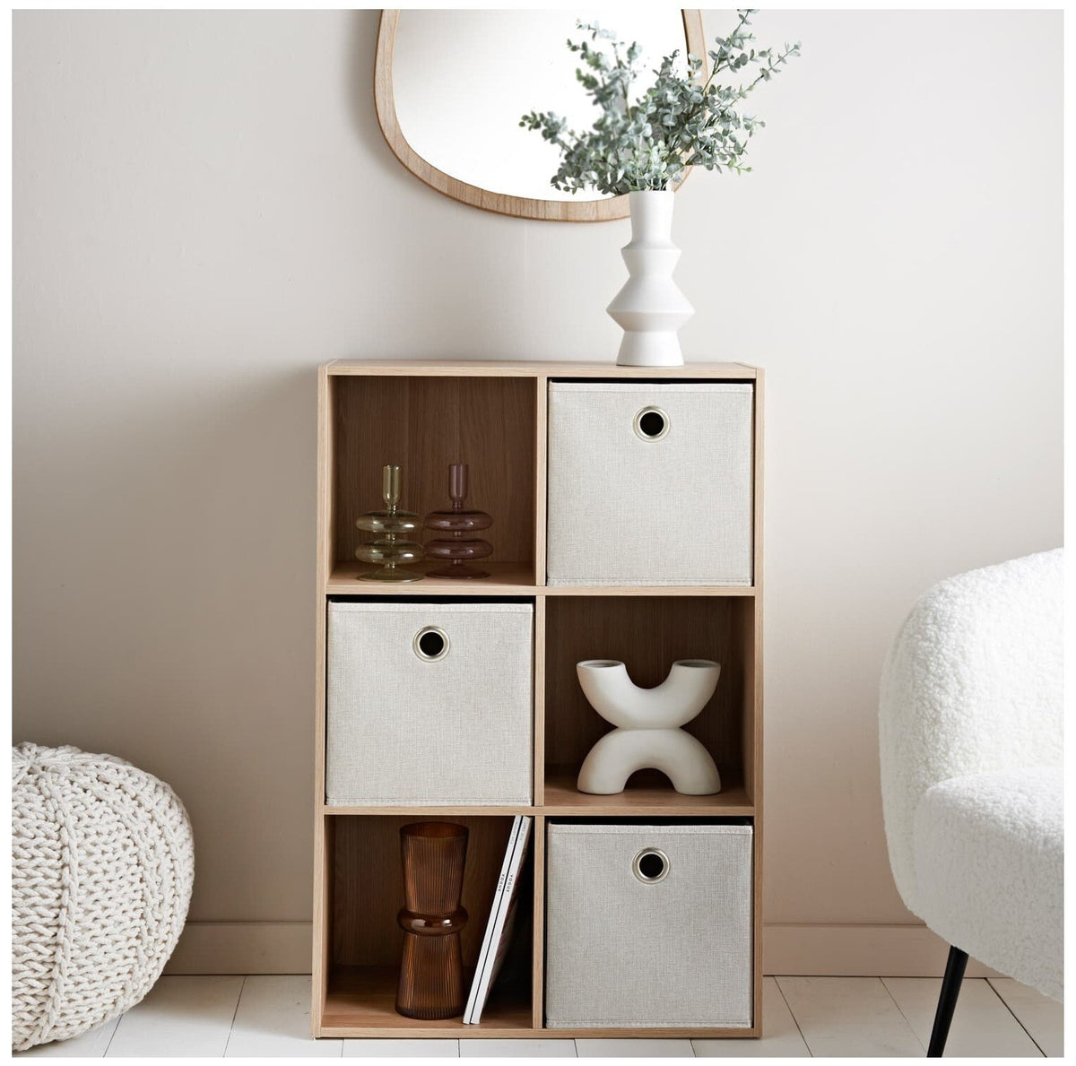 2/3/4/5/6 Tier Cubes Drawers Shelving Storage Unit Bookcase Cabinet Living Room