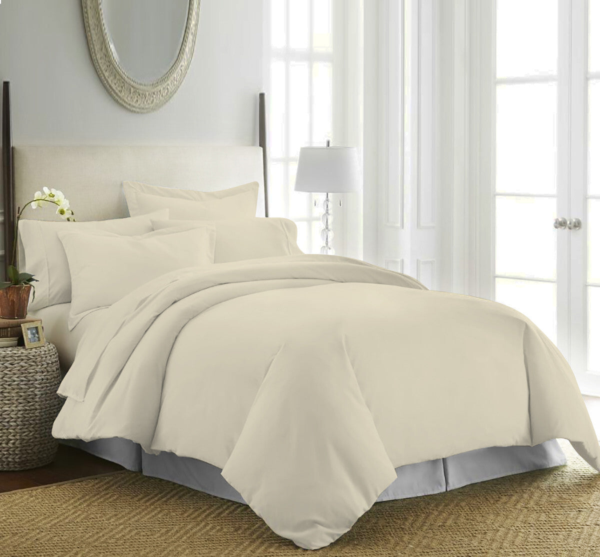 Duvet Quilt Cover 200TC Egyptian Cotton 3PC Bedding Set Single Double King Super