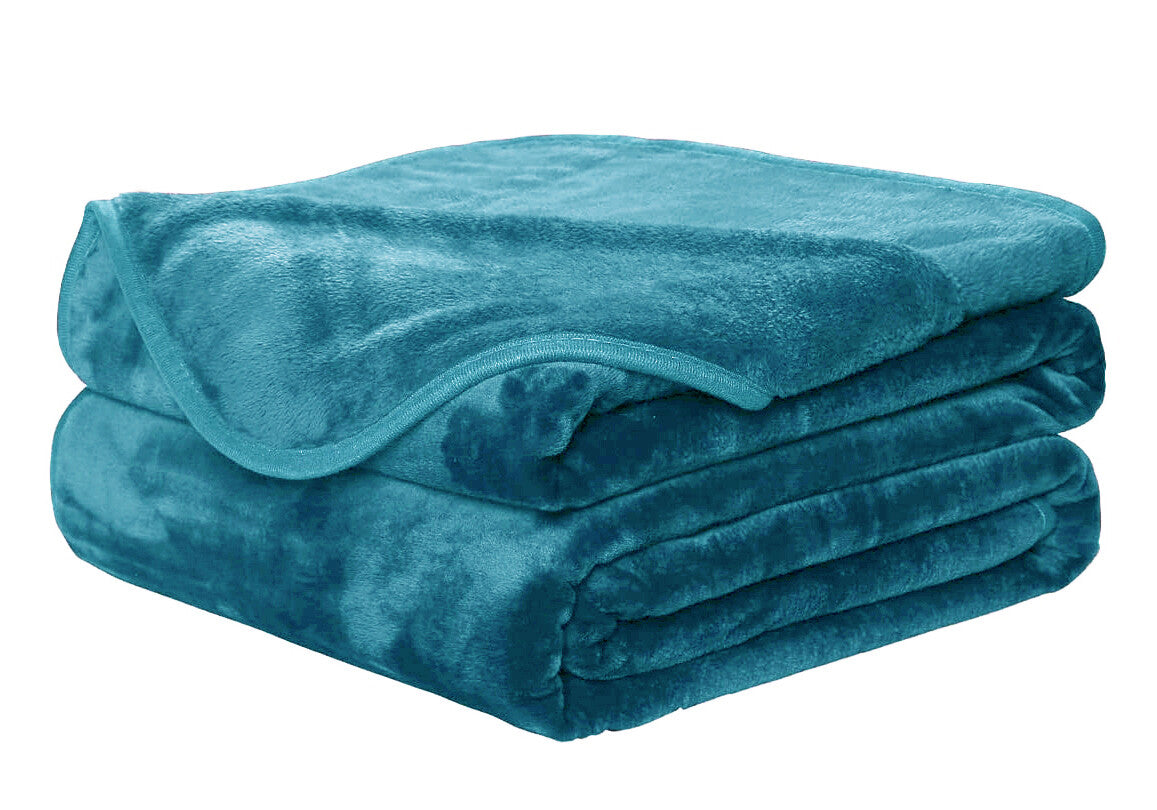 FAUX FUR THROW BLANKET LUXURY SOFA BED FLEECE SOFT WARM DOUBLE, KING LARGE SIZE
