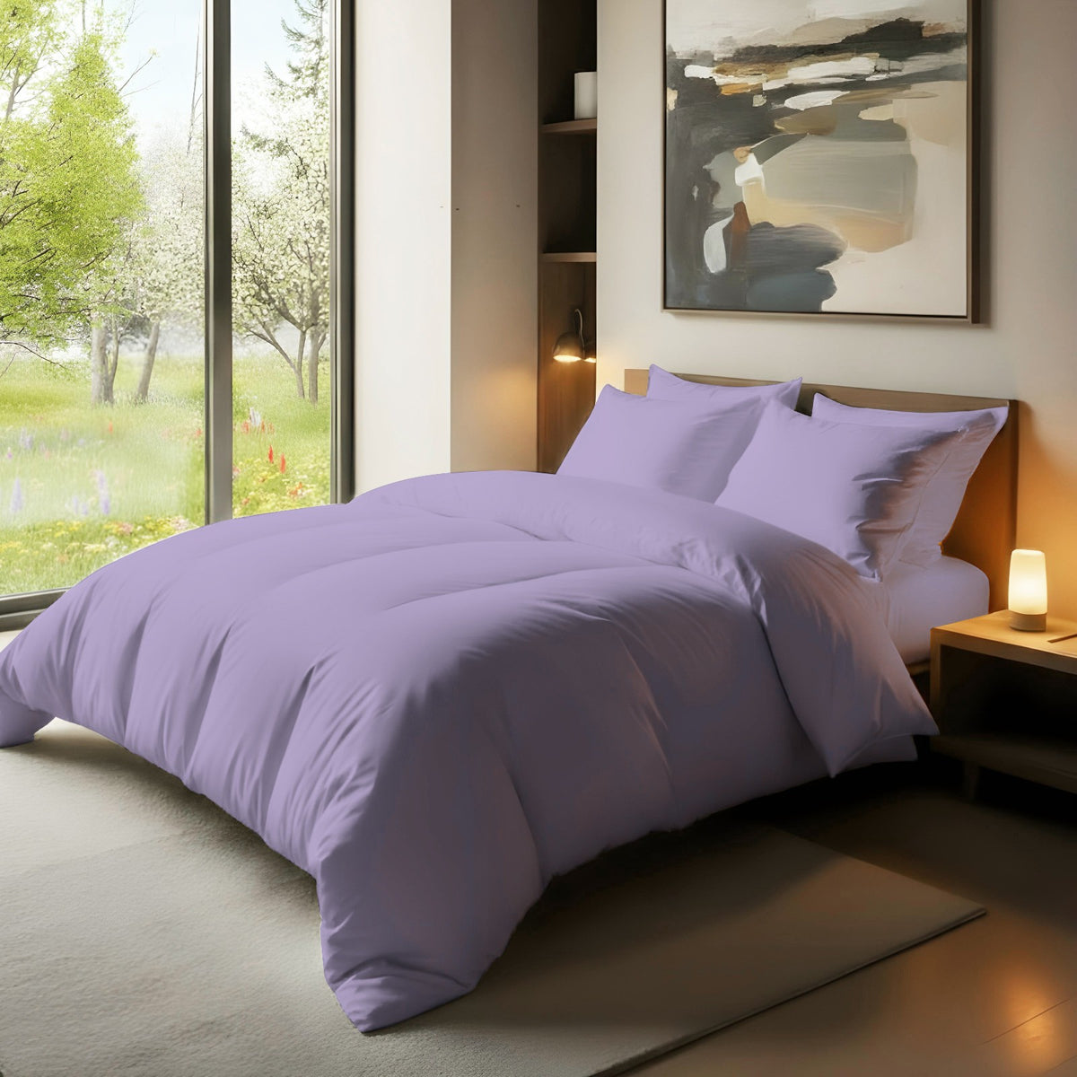 Duvet Quilt Cover 200TC Egyptian Cotton 3PC Bedding Set Single Double King Super