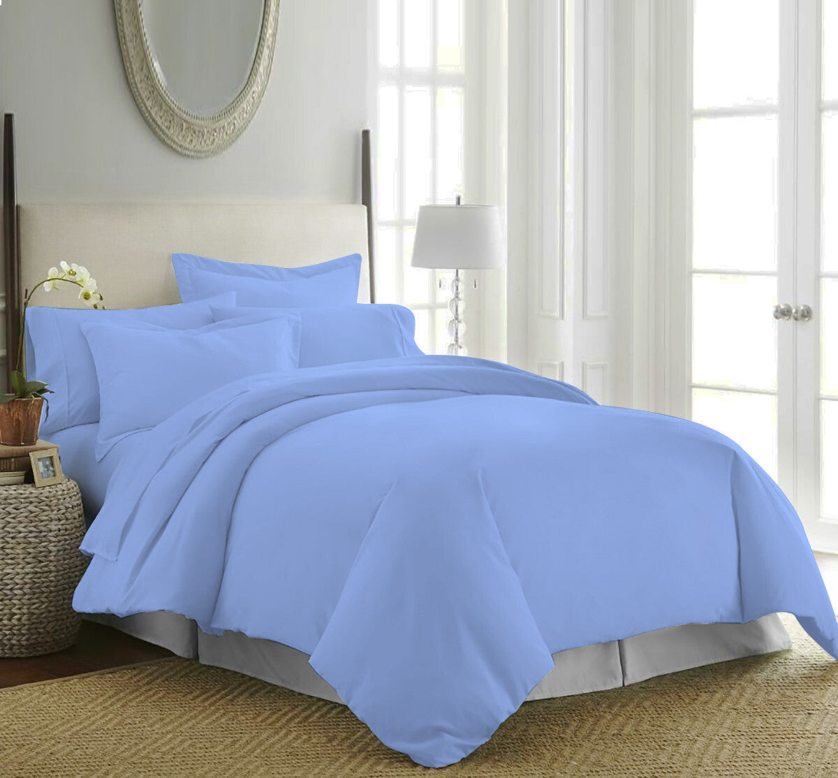 Duvet Quilt Cover 200TC Egyptian Cotton 3PC Bedding Set Single Double King Super