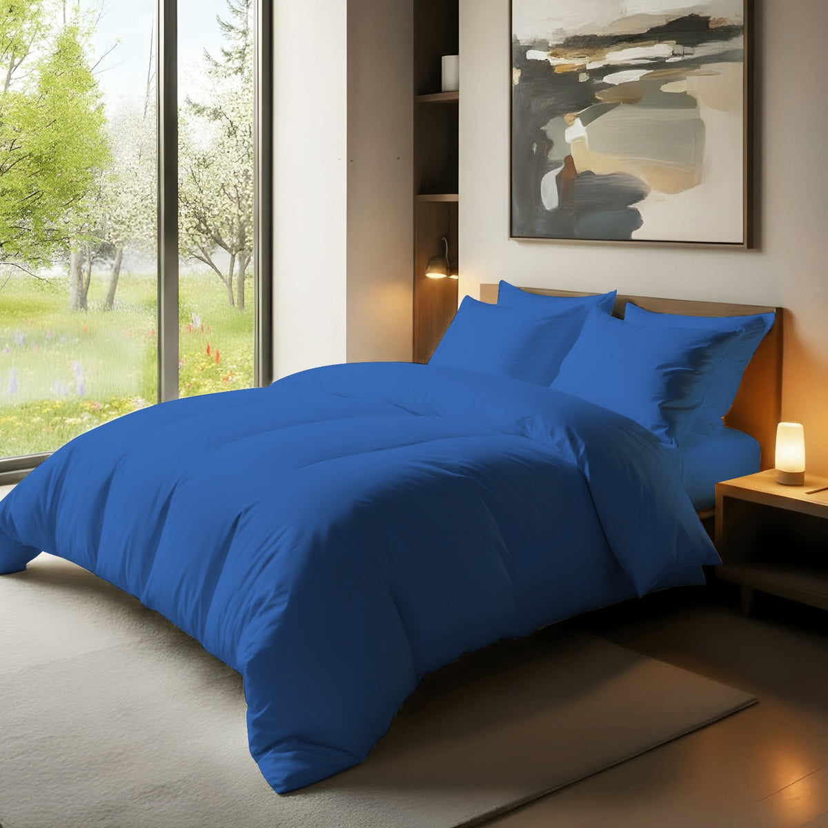 Duvet Quilt Cover 200TC Egyptian Cotton 3PC Bedding Set Single Double King Super