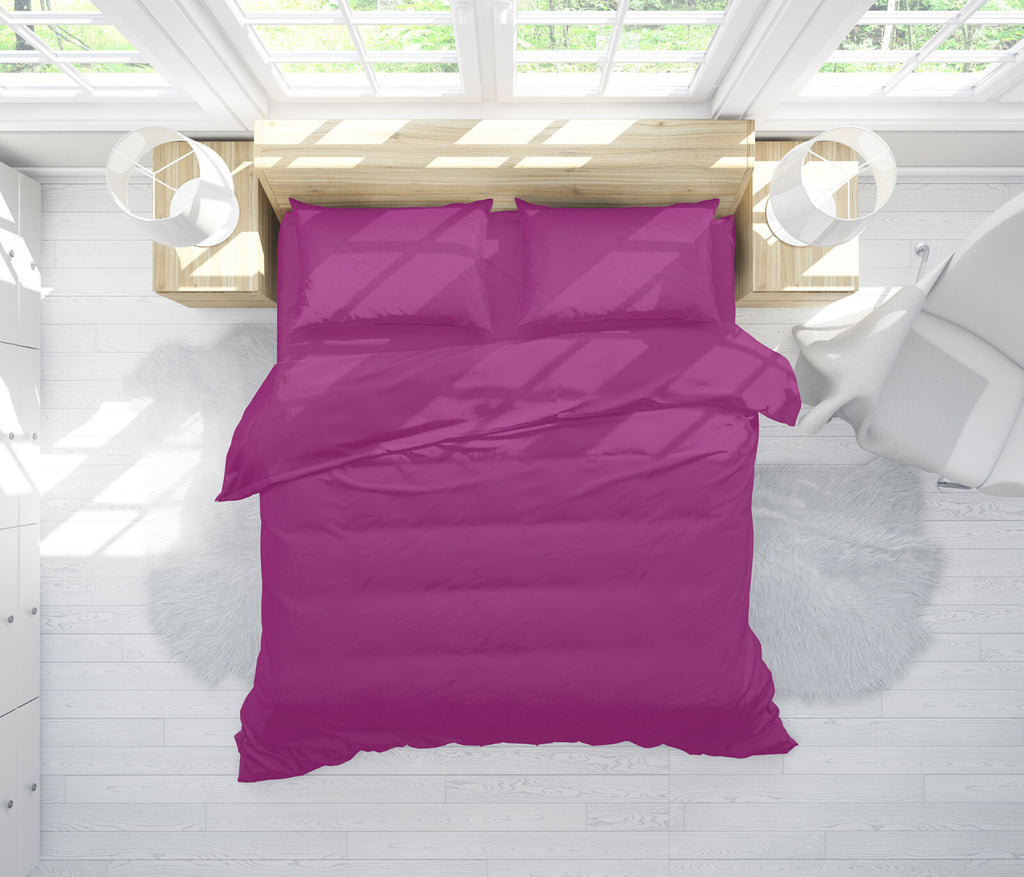 Duvet Quilt Cover 200TC Egyptian Cotton 3PC Bedding Set Single Double King Super