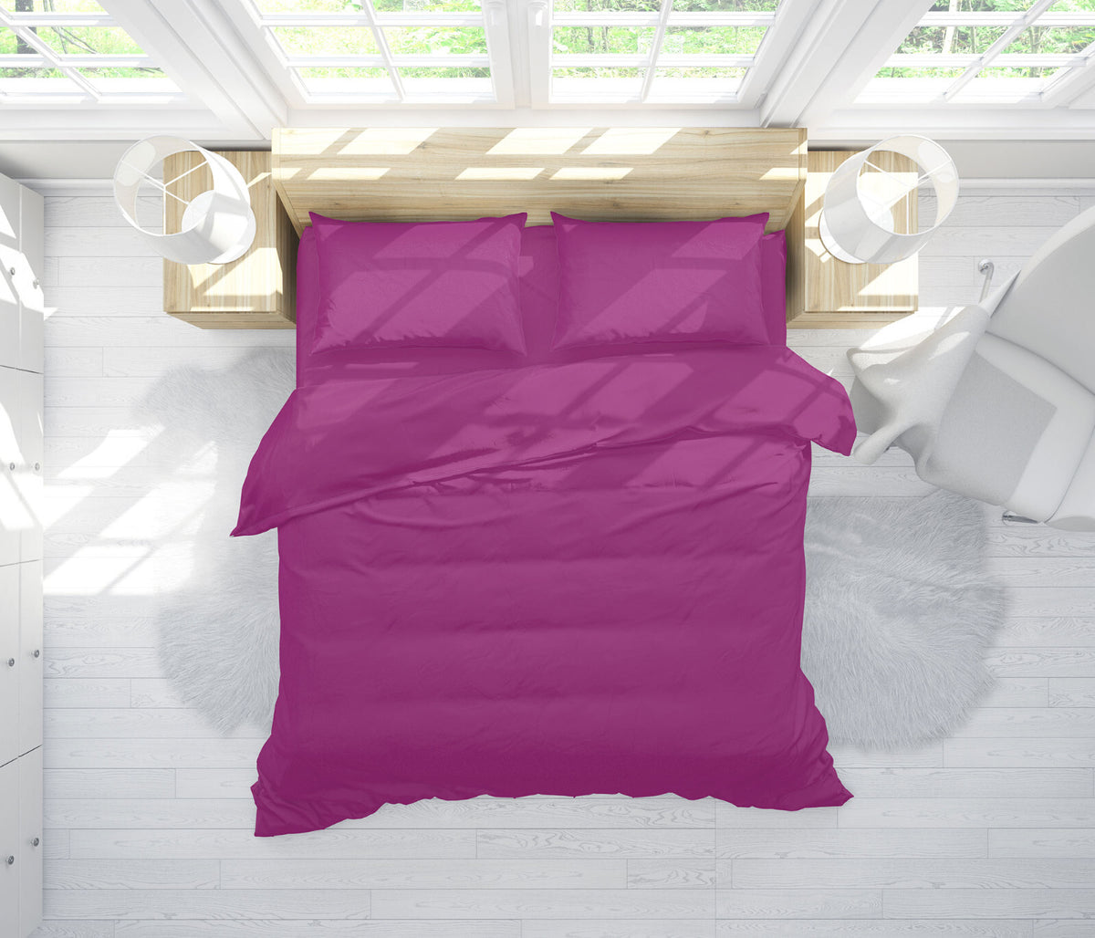Duvet Quilt Cover 200TC Egyptian Cotton 3PC Bedding Set Single Double King Super