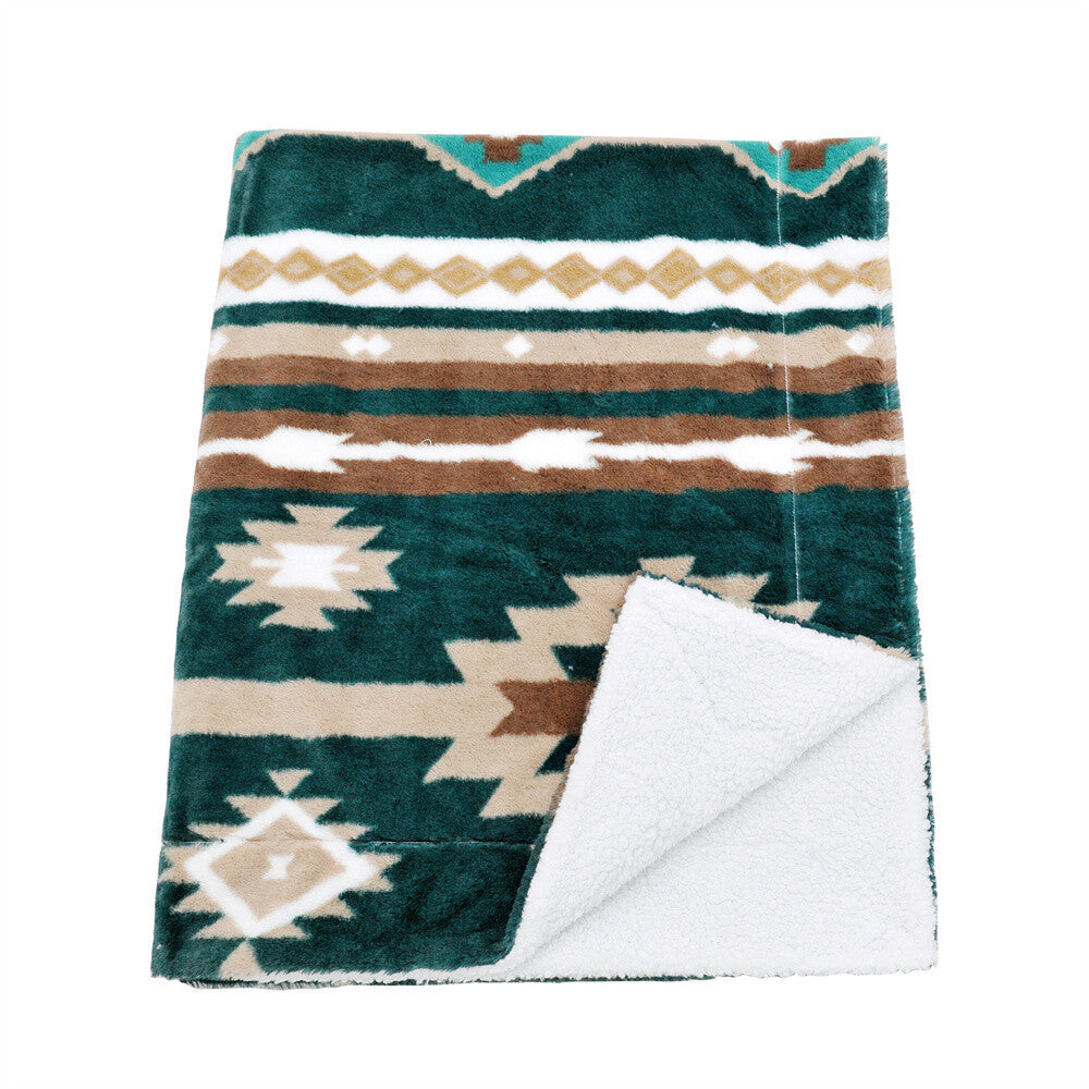 Southwest Sherpa Fleece Throw Blanket – Ultra Soft Reversible & Cozy Plush Gifts