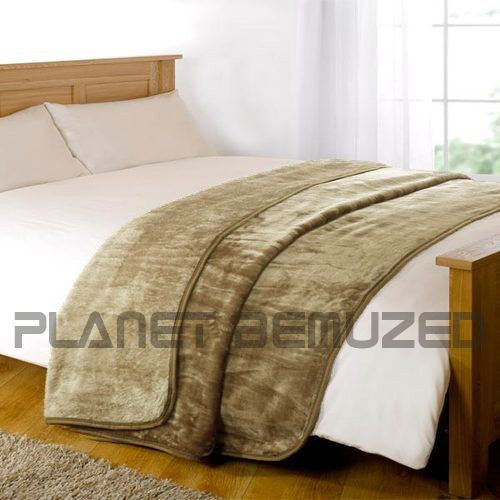 FAUX FUR THROW BLANKET LUXURY SOFA BED FLEECE SOFT WARM DOUBLE, KING LARGE SIZE