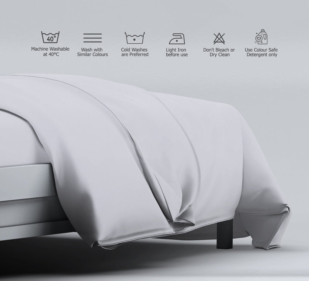 Duvet Quilt Cover 200TC Egyptian Cotton 3PC Bedding Set Single Double King Super