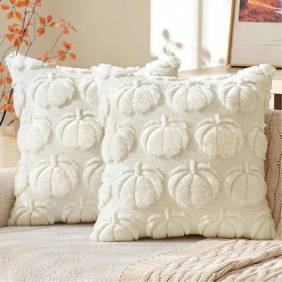 Halloween Pumpkin Cushion Cover  45x45cm Soft Embroidered Sofa Bed Pillow Case