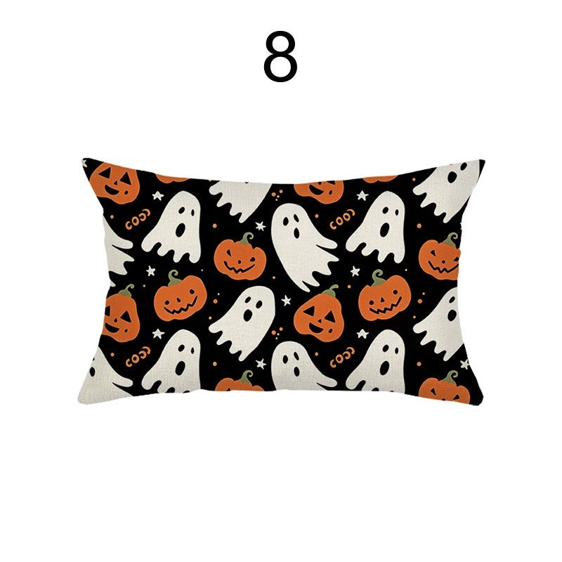 UK Rectangular Halloween Cushion Cover Pillow Case Soft Sofa Home Decor 20x12"